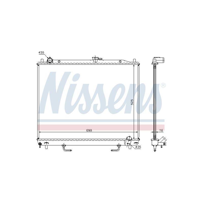 Radiateur Refroidissement Moteur Pour Mitsubishi Pajero Classic II III MR968055