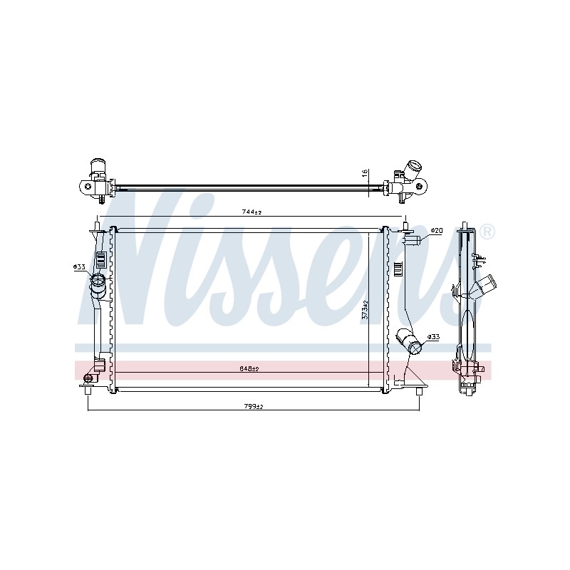 Radiateur Refroidissement Moteur Pour Mazda 5 LBF715200A LFB7-15-200A