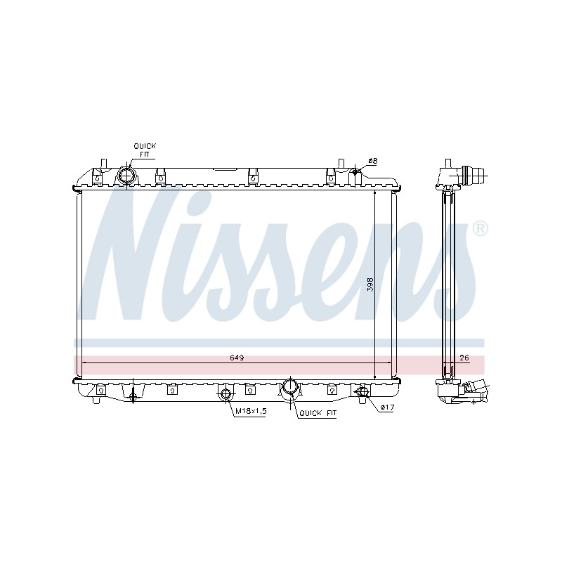 Radiateur Refroidissement Moteur Pour Honda CR-V II FR-V 19010-RMA-E01