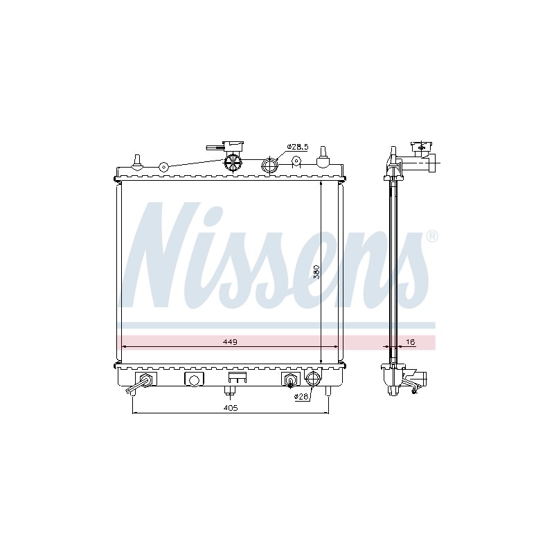 Radiateur Refroidissement Moteur Pour Nissan Micra C+C III Note 21460-AX800