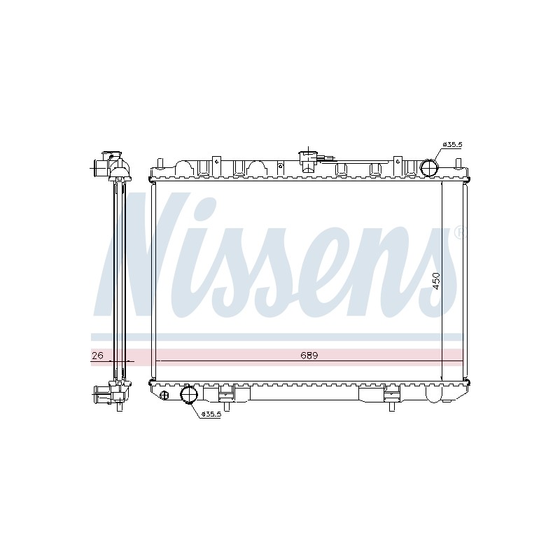 Radiateur Refroidissement Moteur Pour Nissan X-Trail 21410-8H800 21410-8H801