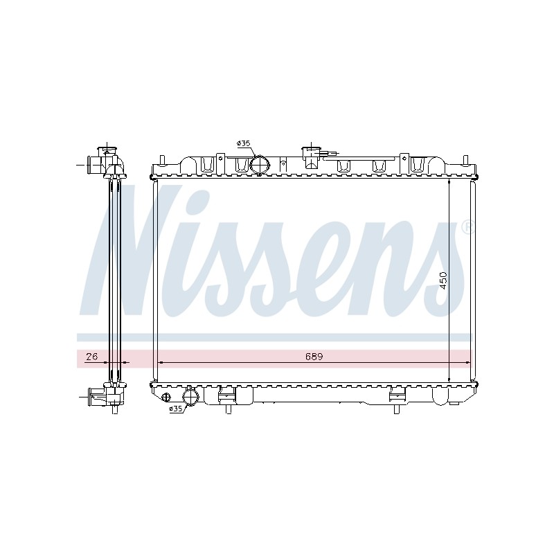 Radiateur Refroidissement Moteur Pour Nissan X-Trail 21410-8H900 21410EQ30A