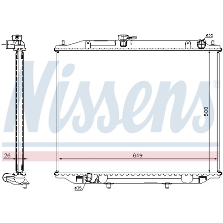 Radiateur Refroidissement Moteur Pour Nissan Terrano II Van 21410-2X900