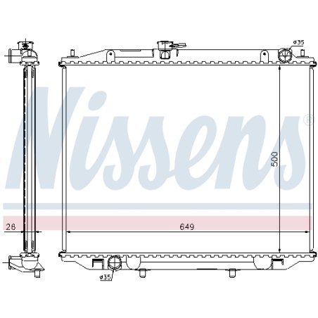 Radiateur Refroidissement Moteur Pour Ford Maverick Nissan Terrano II Van