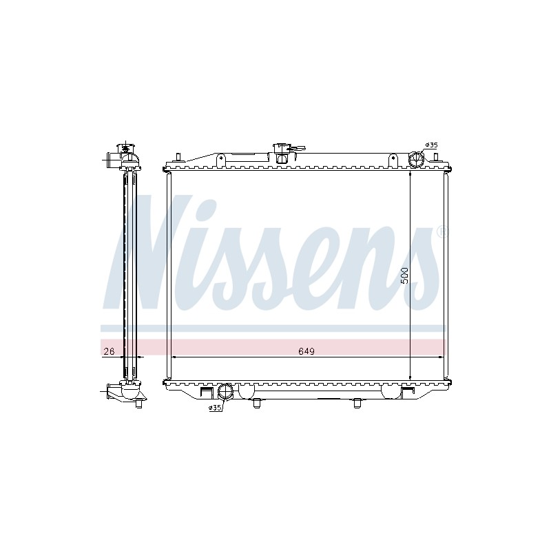 Radiateur Refroidissement Moteur Pour Ford Maverick Nissan Terrano II Van