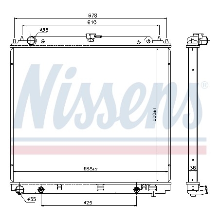 Radiateur Refroidissement Moteur Pour Nissan NP300 Navara Pick-up 21410-EB31A