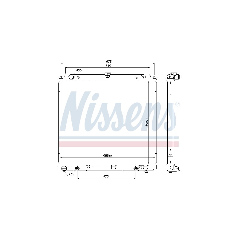 Radiateur Refroidissement Moteur Pour Nissan NP300 Navara Pick-up 21410-EB31A