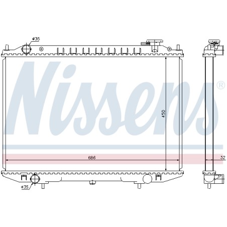 Radiateur Refroidissement Moteur Pour Nissan Navara Pick-up 21410-VK505