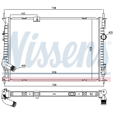 Radiateur Refroidissement Moteur Pour Nissan Qashqai +2 I Van 21400BB50A