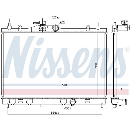Radiateur Refroidissement Moteur Pour Nissan Cube Juke Tiida 214101KF5A