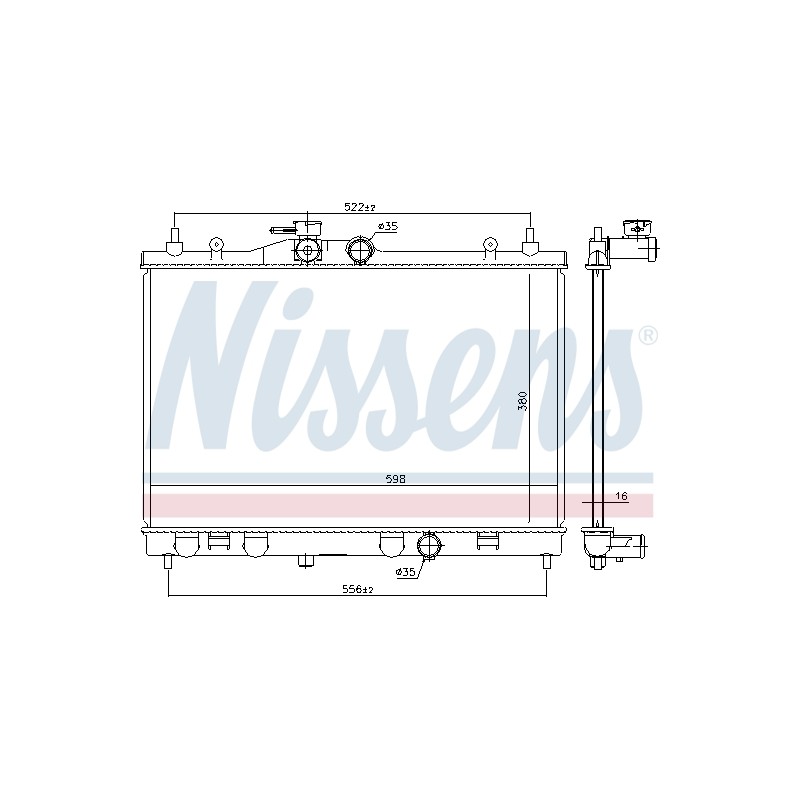 Radiateur Refroidissement Moteur Pour Nissan Cube Juke Tiida 214101KF5A