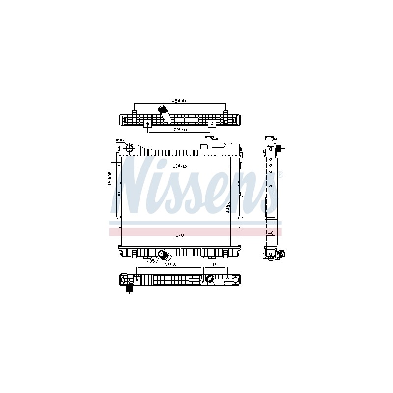 Radiateur Refroidissement Moteur Pour Nissan Cabstar NT400 RENAULT TRUCKS MAXITY