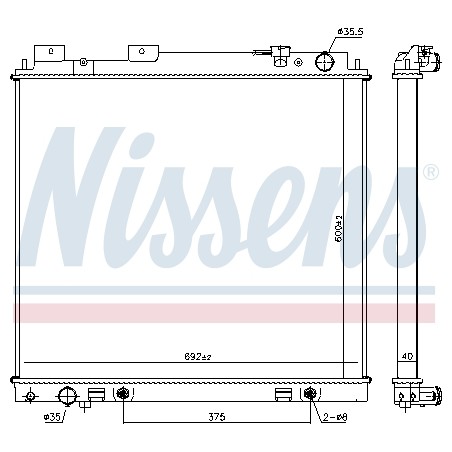 Radiateur Refroidissement Moteur Pour Nissan NP300 Navara 214605X20A