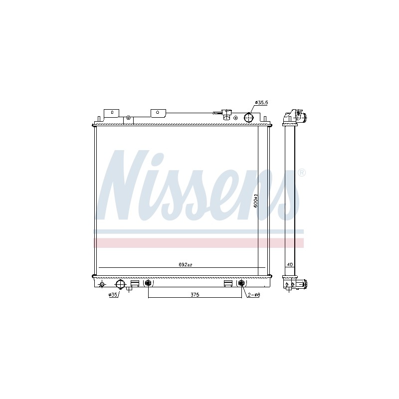 Radiateur Refroidissement Moteur Pour Nissan NP300 Navara 214605X20A