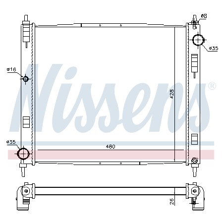 Radiateur Refroidissement Moteur Pour Nissan Cube Juke Van 21410-1FE0A