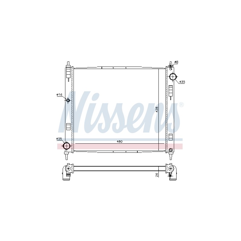 Radiateur Refroidissement Moteur Pour Nissan Cube Juke Van 21410-1FE0A