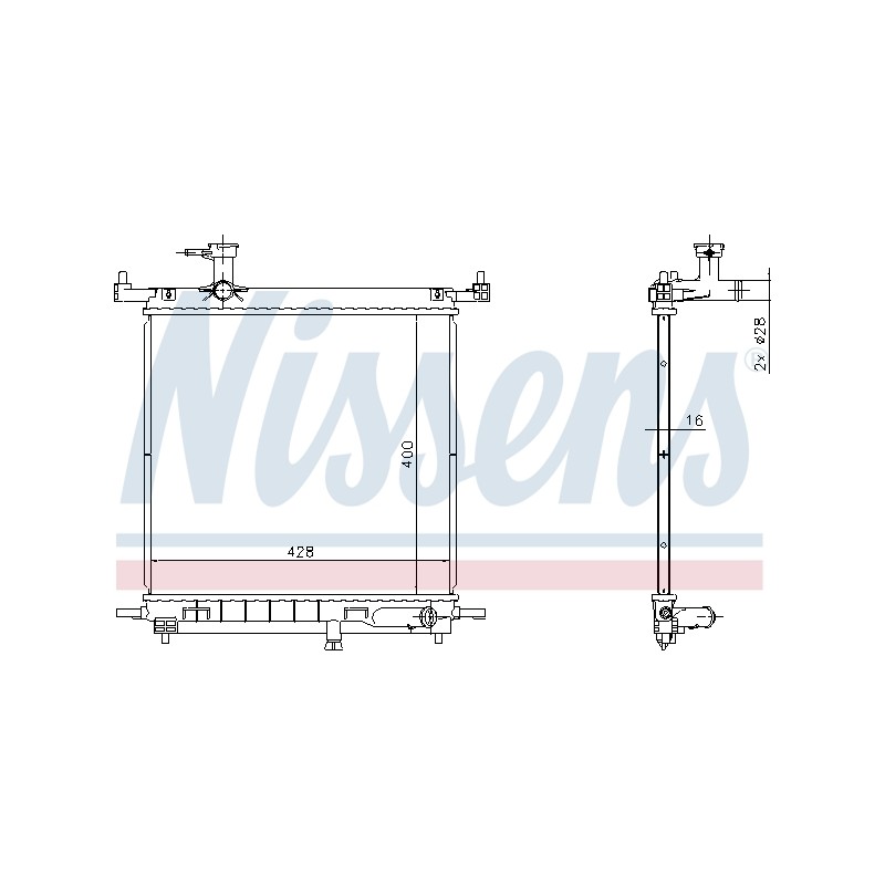 Radiateur Refroidissement Moteur Pour Nissan Micra IV 214101HC1A 214101HC1B