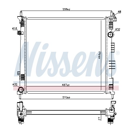 Radiateur Refroidissement Moteur Pour Nissan NV200 NV200/Evalia 21410BJ40A