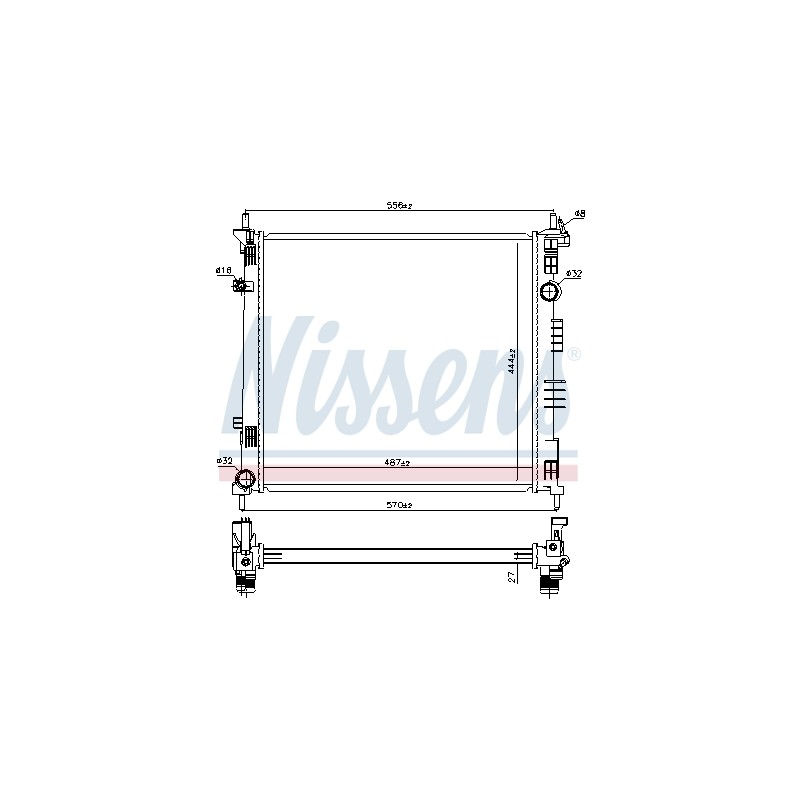Radiateur Refroidissement Moteur Pour Nissan NV200 NV200/Evalia 21410BJ40A
