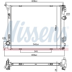 Radiateur Refroidissement Moteur Pour Renault Koleos II Nissan X-Trail Van