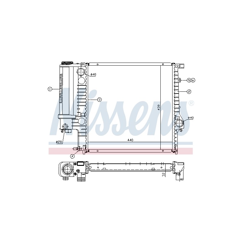 Radiateur Refroidissement Moteur Pour BMW Série 3 E30 E36 Z3 1711.1.469.176