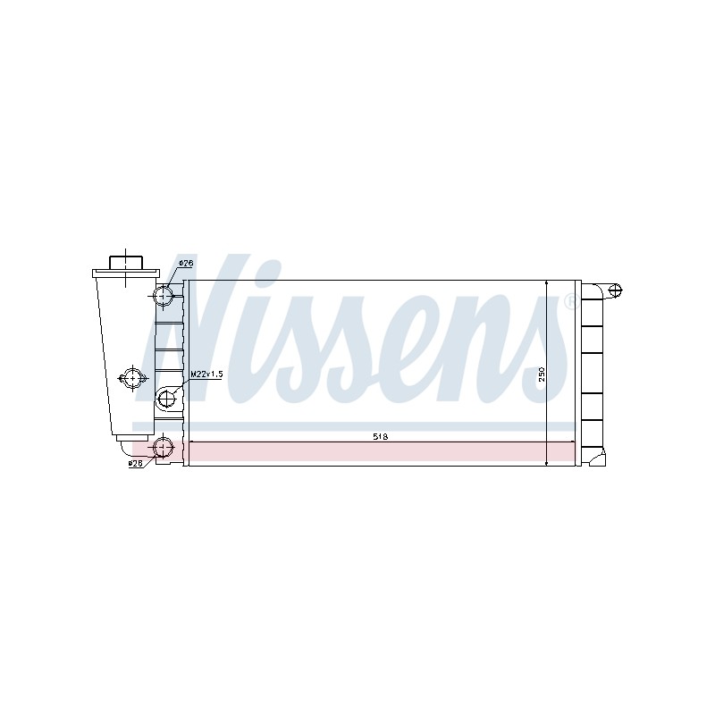 Radiateur Refroidissement Moteur Pour Fiat Autobianchi Lancia 7730497 7730498