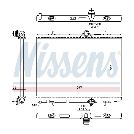 Radiateur Refroidissement Moteur Pour Peugeot Citroën DS 1610921480 9800477280