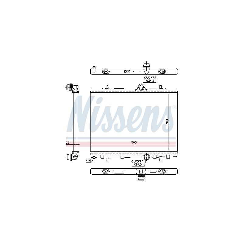 Radiateur Refroidissement Moteur Pour Peugeot Citroën DS 1610921480 9800477280