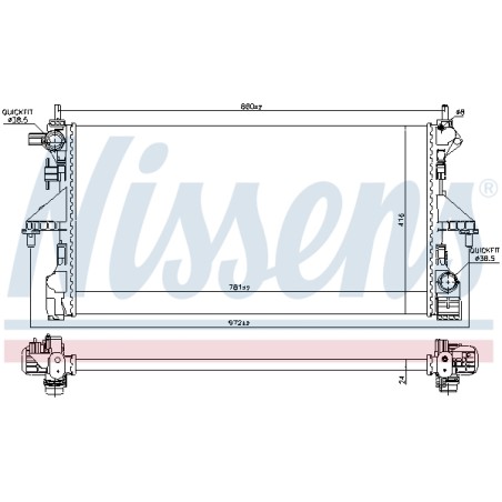Radiateur Refroidissement Moteur Pour Peugeot Boxer Opel Citroën 1613996180