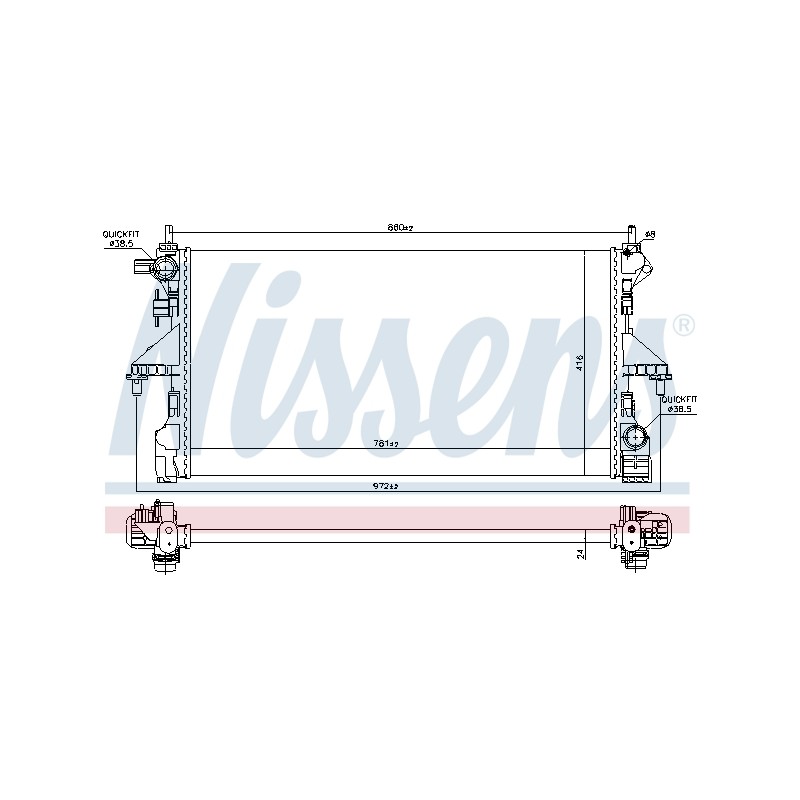 Radiateur Refroidissement Moteur Pour Peugeot Boxer Opel Citroën 1613996180
