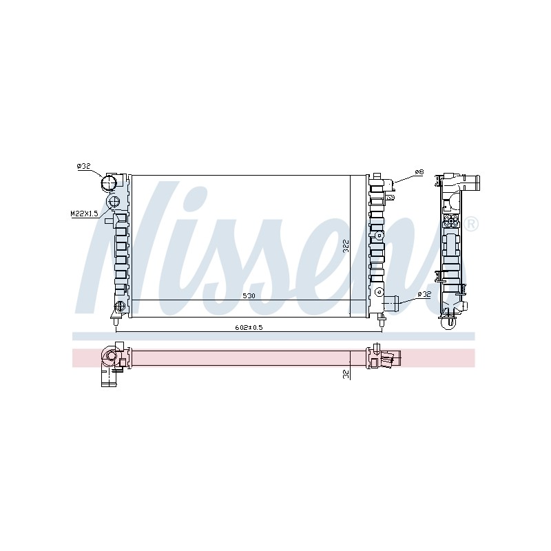 Radiateur Refroidissement Moteur Pour Peugeot 106 II Citroën Saxo