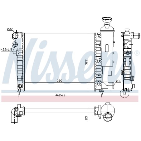 Radiateur Refroidissement Moteur Pour Peugeot 106 I 1301.B0