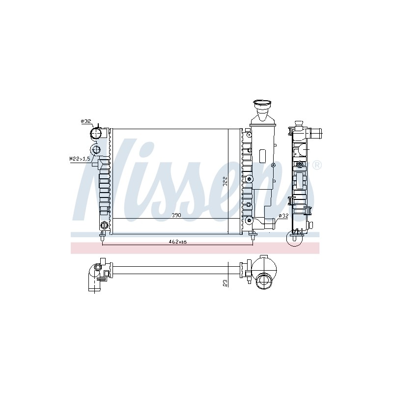 Radiateur Refroidissement Moteur Pour Peugeot 106 I 1301.B0