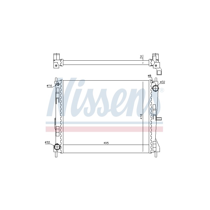 Radiateur Refroidissement Moteur Pour Renault Clio III Modus Nissan Micra III