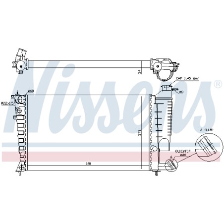 Radiateur Refroidissement Moteur Pour Peugeot 306 307 Citroën Xsara