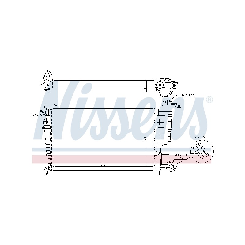 Radiateur Refroidissement Moteur Pour Peugeot 306 307 Citroën Xsara