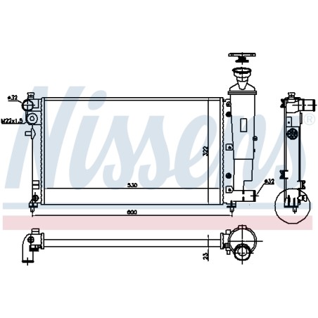 Radiateur Refroidissement Moteur Pour Peugeot 106 II Citroën Saxo 1331.TJ