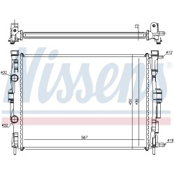 Radiateur Refroidissement Moteur Pour Renault Grand Scénic II Megane 7711135783