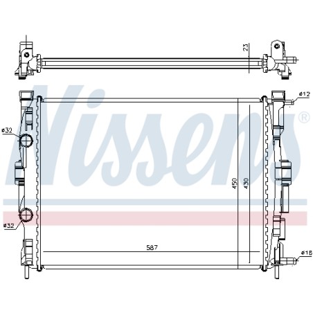 Radiateur Refroidissement Moteur Pour Renault Grand Scénic II Megane 7711135783