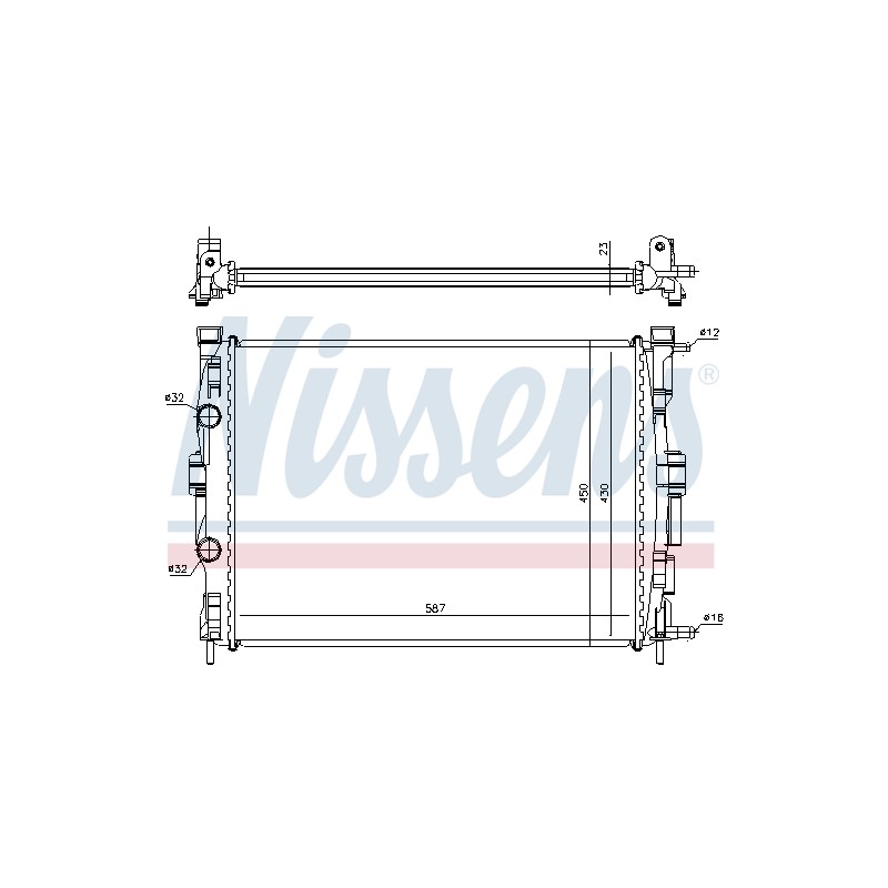 Radiateur Refroidissement Moteur Pour Renault Grand Scénic II Megane 7711135783