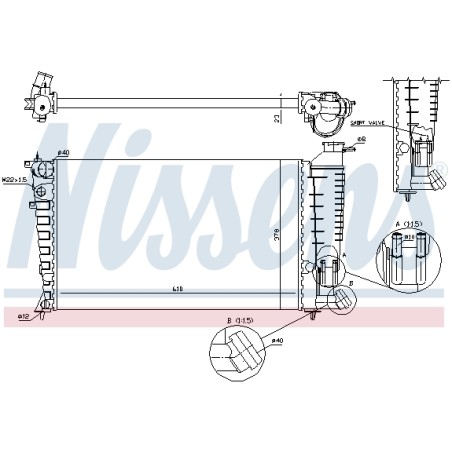 Radiateur Refroidissement Moteur Pour Peugeot 306 Citroën ZX 1301.K5 1301.K8