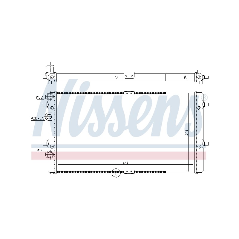 Radiateur Refroidissement Moteur Pour VW Caddy II Seat Cordoba Ibiza II Inca