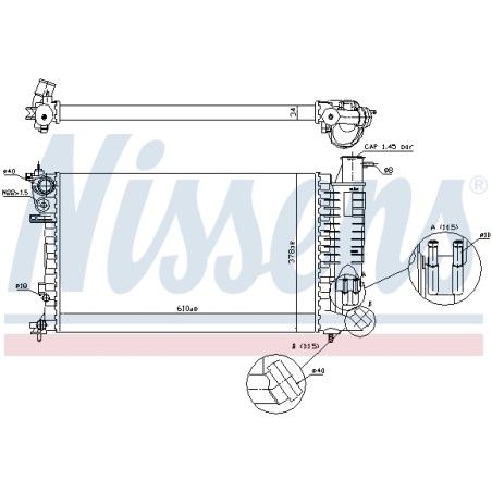 Radiateur Refroidissement Moteur Pour Peugeot 306 Citroën ZX 1301.K7 1301.L0