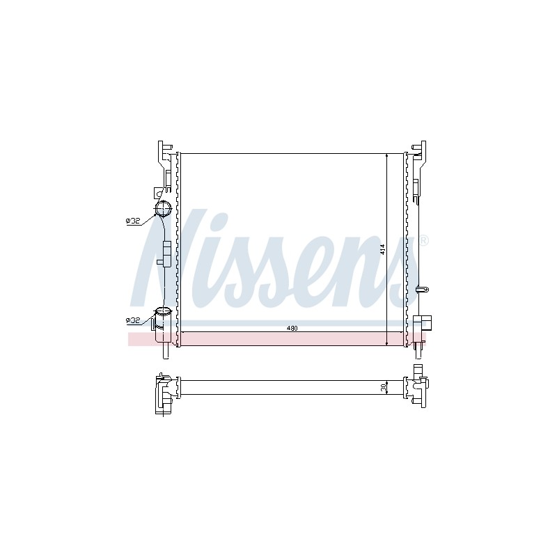 Radiateur Refroidissement Moteur Pour Renault Clio II Thalia I 7711497455