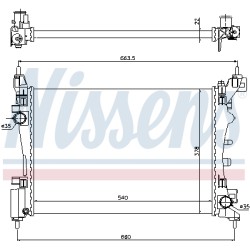 Radiateur Refroidissement Moteur Pour Fiat Fiorino Grande Punto Qubo 51864284