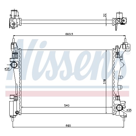 Radiateur Refroidissement Moteur Pour Fiat Fiorino Grande Punto Qubo 51864284