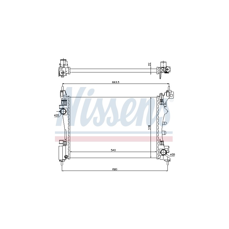 Radiateur Refroidissement Moteur Pour Fiat Fiorino Grande Punto Qubo 51864284