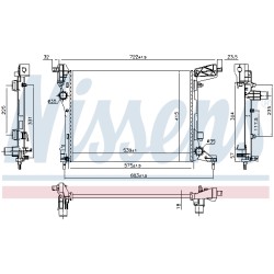 Radiateur Refroidissement Moteur Pour Fiat 500L 51887898