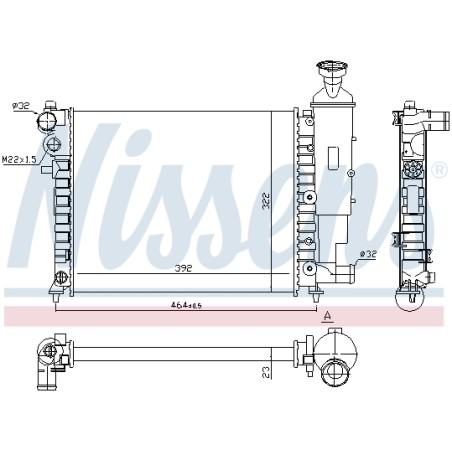 Radiateur Refroidissement Moteur Pour Peugeot 106 II Citroën Saxo