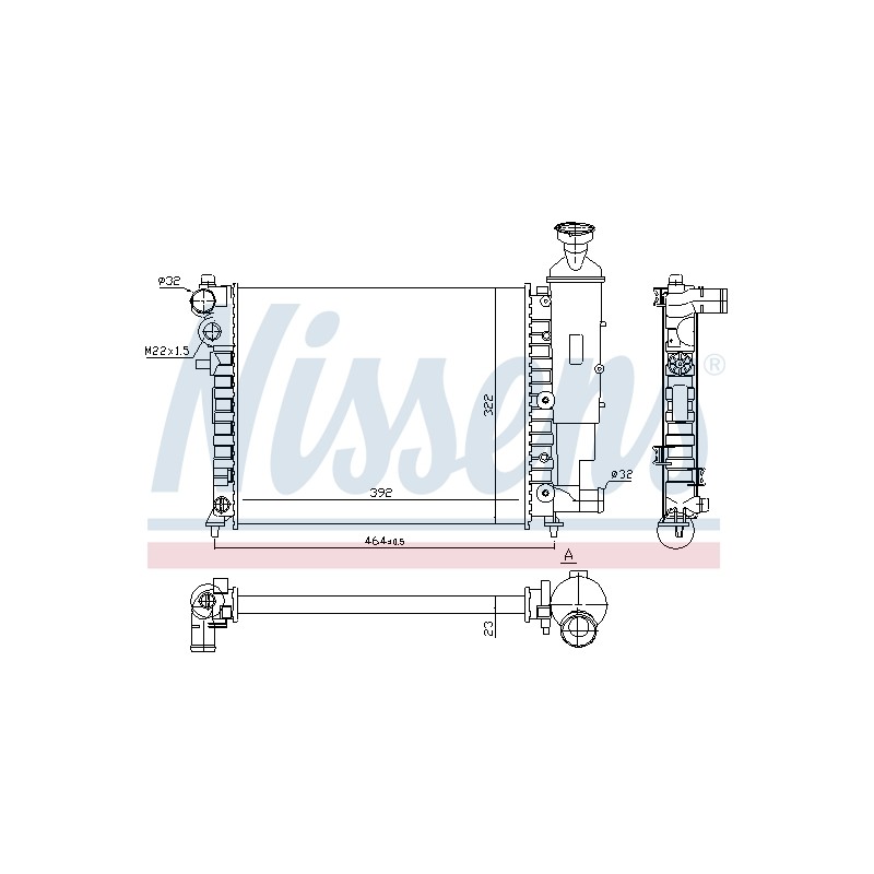 Radiateur Refroidissement Moteur Pour Peugeot 106 II Citroën Saxo